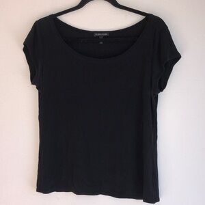 Eileen Fisher Women's Black Top scoop neck 100% silk size medium